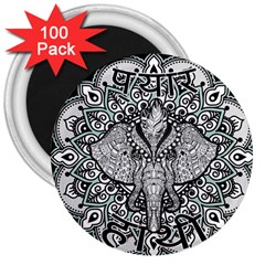 Ornate Hindu Elephant  3  Magnets (100 Pack) by Valentinaart