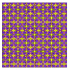 Purple Yellow Swirl Pattern Large Satin Scarf (square) by BrightVibesDesign