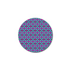 Pink Green Turquoise Swirl Pattern Golf Ball Marker (10 Pack) by BrightVibesDesign