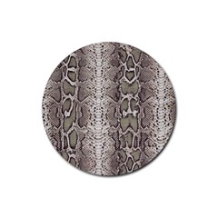 Snake Skin Rubber Coaster (round)  by LoolyElzayat