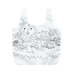 Coloring Picture Easter Easter Bunny Full Print Recycle Bags (m)  by Sapixe