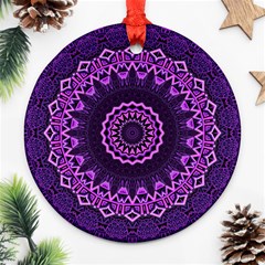 Mandala Purple Mandalas Balance Ornament (round) by Sapixe