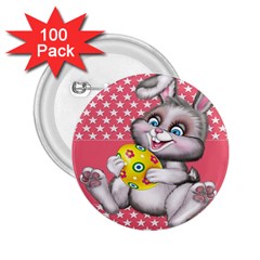 Illustration Rabbit Easter 2 25  Buttons (100 Pack)  by Sapixe