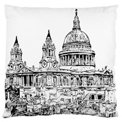 Line Art Architecture Church Standard Flano Cushion Case (two Sides) by Sapixe