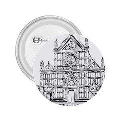 Line Art Architecture Church Italy 2 25  Buttons by Sapixe