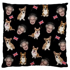 Queen Elizabeth s Corgis Pattern Standard Flano Cushion Case (one Side) by Valentinaart