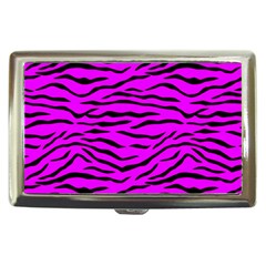 Hot Neon Pink And Black Tiger Stripes Cigarette Money Cases by PodArtist