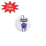 Cat Clipart Animal Cartoon Pet 1  Mini Magnets (100 pack)  Front