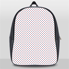 Usa Flag Red And Flag Blue Stars School Bag (xl) by PodArtist