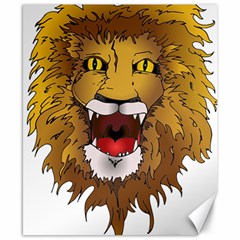 Lion Animal Roar Lion S Mane Comic Canvas 8  X 10  by Sapixe