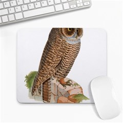 Bird Owl Animal Vintage Isolated Large Mousepads by Sapixe