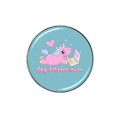 Long Distance Lover - Cute Unicorn Hat Clip Ball Marker (4 Pack) by Valentinaart