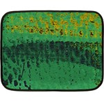 Green Fabric Textile Macro Detail Double Sided Fleece Blanket (Mini)  35 x27  Blanket Front