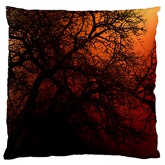 Sunset Silhouette Winter Tree Standard Flano Cushion Case (one Side) by LoolyElzayat