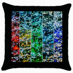 Abstract Of Colorful Water Throw Pillow Case (black) by FunnyCow