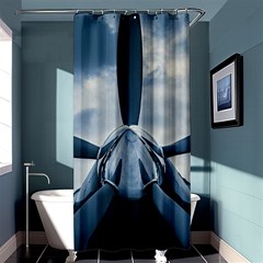 Propeller - Sky Challenger Shower Curtain 36  X 72  (stall)  by FunnyCow