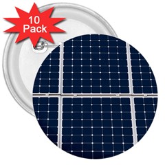 Solar Power Panel 3  Buttons (10 Pack)  by FunnyCow