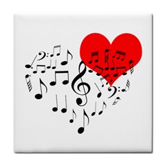 Singing Heart Tile Coasters by FunnyCow