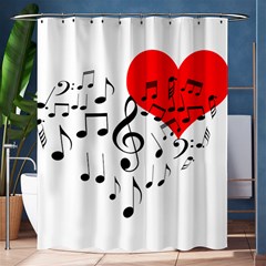 Singing Heart Shower Curtain 60  X 72  (medium)  by FunnyCow