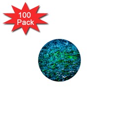 Water Color Green 1  Mini Buttons (100 Pack)  by FunnyCow