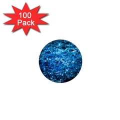 Water Color Blue 1  Mini Buttons (100 Pack)  by FunnyCow