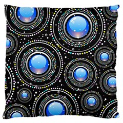 Background Abstract Glossy Blue Large Flano Cushion Case (two Sides) by Nexatart