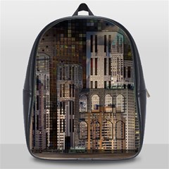 Architecture City Home Window School Bag (xl) by Nexatart