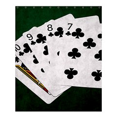 Poker Hands   Straight Flush Clubs Shower Curtain 60  X 72  (medium)  by FunnyCow