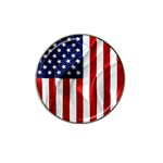 American Usa Flag Vertical Hat Clip Ball Marker Front