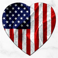 American Usa Flag Vertical Jigsaw Puzzle (heart) by FunnyCow