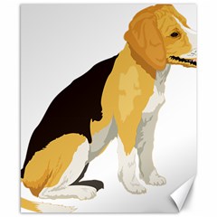 Black Yellow Dog Beagle Pet Canvas 8  X 10  by Sapixe