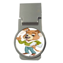 Dog Pet Dressed Point Papers Money Clips (round)  by Sapixe