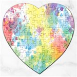 Abstract Pattern Color Art Texture Jigsaw Puzzle (Heart) Front