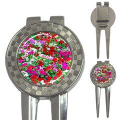 Colorful Petunia Flowers 3-in-1 Golf Divots by FunnyCow