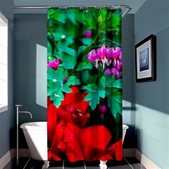 Bleeding Heart Flowers Shower Curtain 36  X 72  (stall)  by FunnyCow