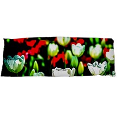 White And Red Sunlit Tulips Body Pillow Case (dakimakura) by FunnyCow