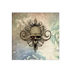 Awesome Creepy Skull With  Wings Satin Bandana Scarf by FantasyWorld7