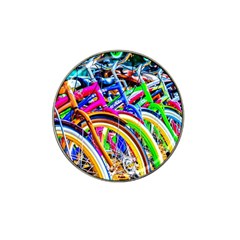 Colorful Bicycles In A Row Hat Clip Ball Marker by FunnyCow