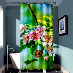 Crab Apple Flowers Shower Curtain 36  X 72  (stall)  by FunnyCow