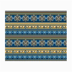 Vintage Border Wallpaper Pattern Blue Gold Small Glasses Cloth by EDDArt