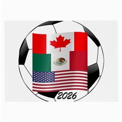 United Football Championship Hosting 2026 Soccer Ball Logo Canada Mexico Usa Large Glasses Cloth (2-side) by yoursparklingshop