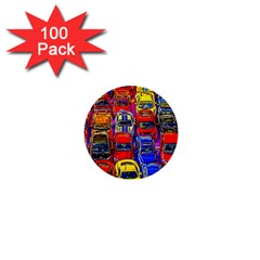 Colorful Toy Racing Cars 1  Mini Buttons (100 Pack)  by FunnyCow