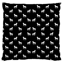 Silhouette Graphic Horses Pattern 7200 Large Cushion Case (two Sides) by dflcprints