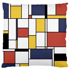 De Stijl Abstract Art Large Flano Cushion Case (one Side) by FunnyCow