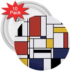 Abstract Art Of Avant Garde 3  Buttons (10 pack)  Front