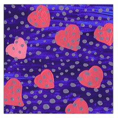 Underwater Pink Hearts Large Satin Scarf (square) by snowwhitegirl