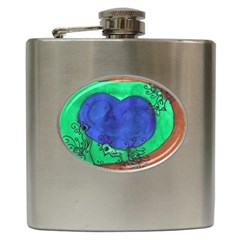 Peacocks Hip Flask (6 Oz) by snowwhitegirl