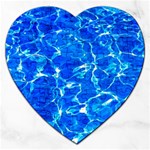 Blue Clear Water Texture Jigsaw Puzzle (Heart) Front