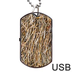 Dry Hay Texture Dog Tag Usb Flash (one Side) by FunnyCow