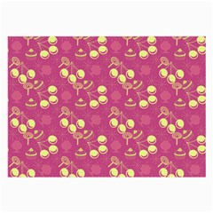 Yellow Pink Cherries Large Glasses Cloth by snowwhitegirl